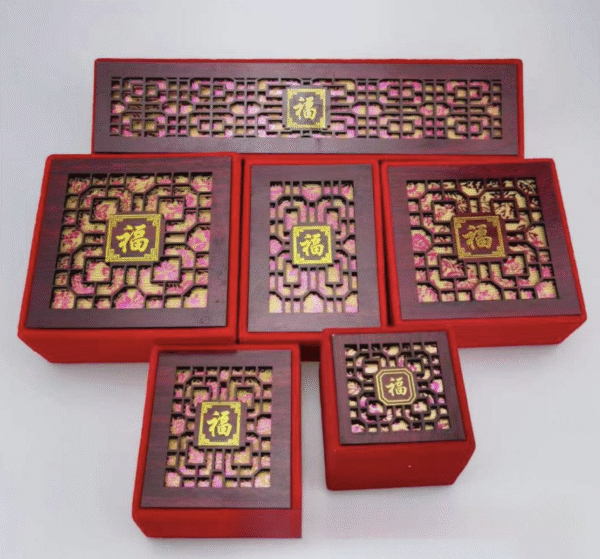 Jewelry Gift Box Literary Play Jade Tassel Jewelry Box Red Festive Hollow One-piece Craft Packaging Box