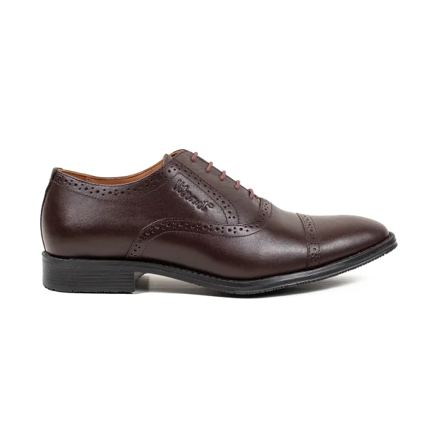 Men's Maroon Leather Oxford Shoes